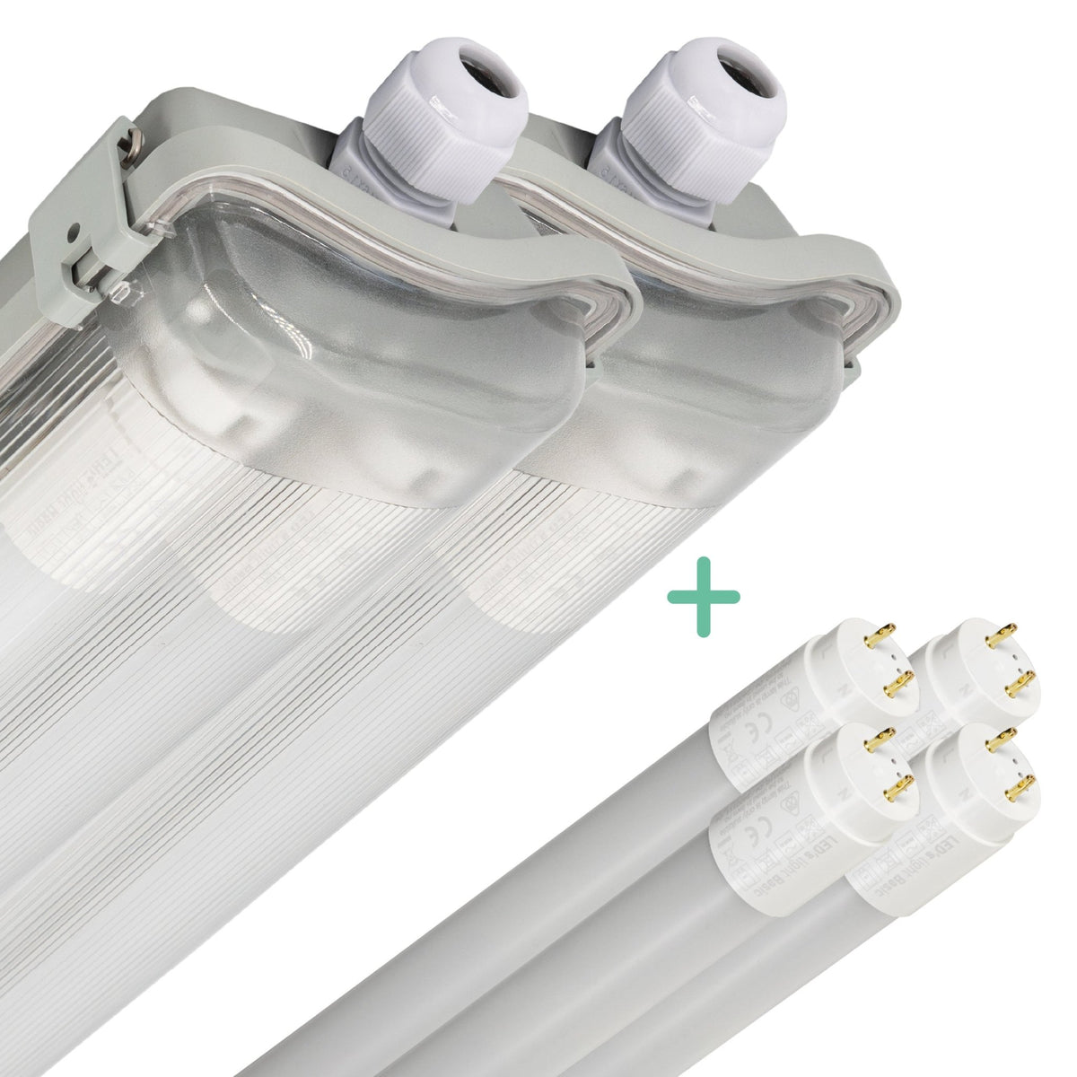 2er-Pack – LED-Doppelleuchte mit Leuchtstoffröhren, 150 cm – 5760 lm - lidstore.shop