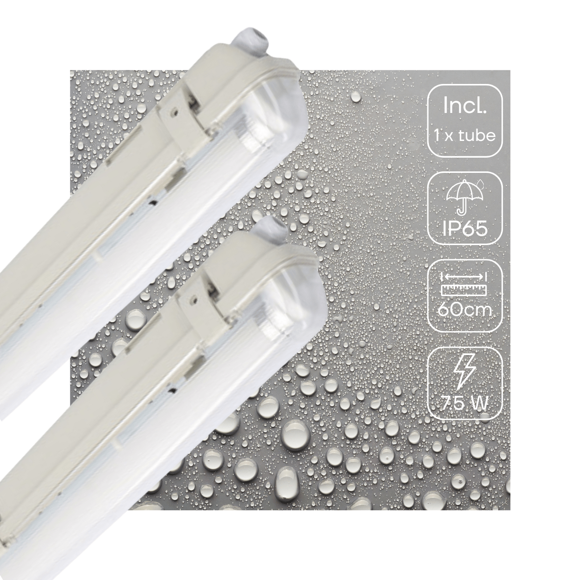2 PACK - LED's Light LED TL verlichting met sensor 60 cm - Bewegingssensor en nachtsensor - Waterdicht - 1100 lm LED.nl