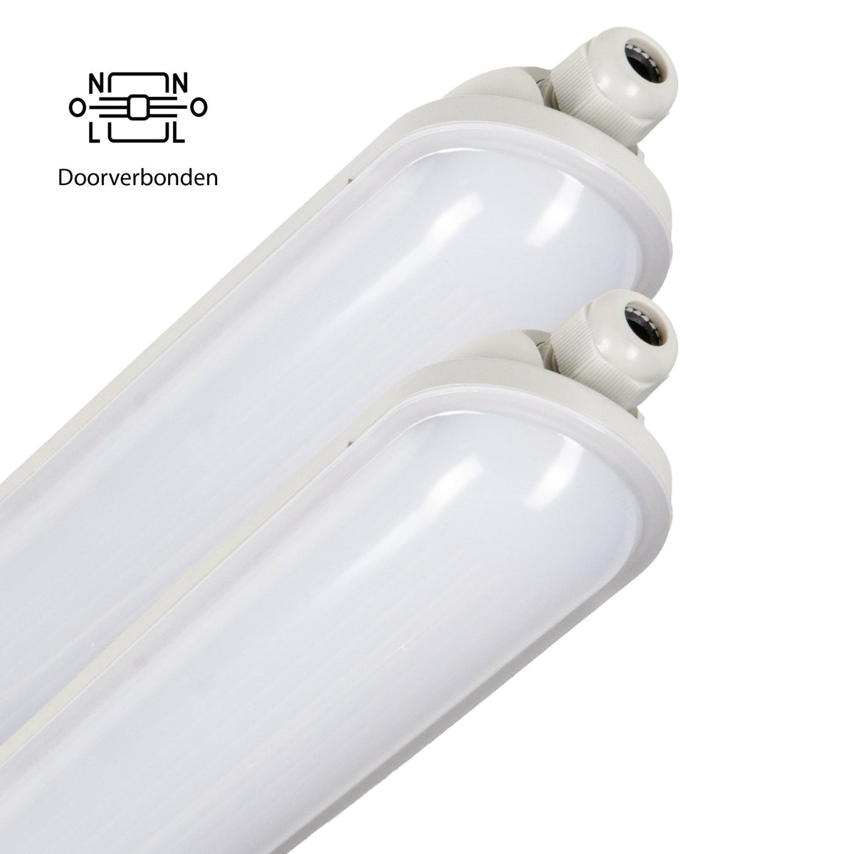 2er-PACK – LED's Light Pro Koppelbare LED TL Leuchte komplett 120 cm – Wasserdicht – 4640 lm – 29 W – 4000 K – 160 lm/W - lidstore.shop