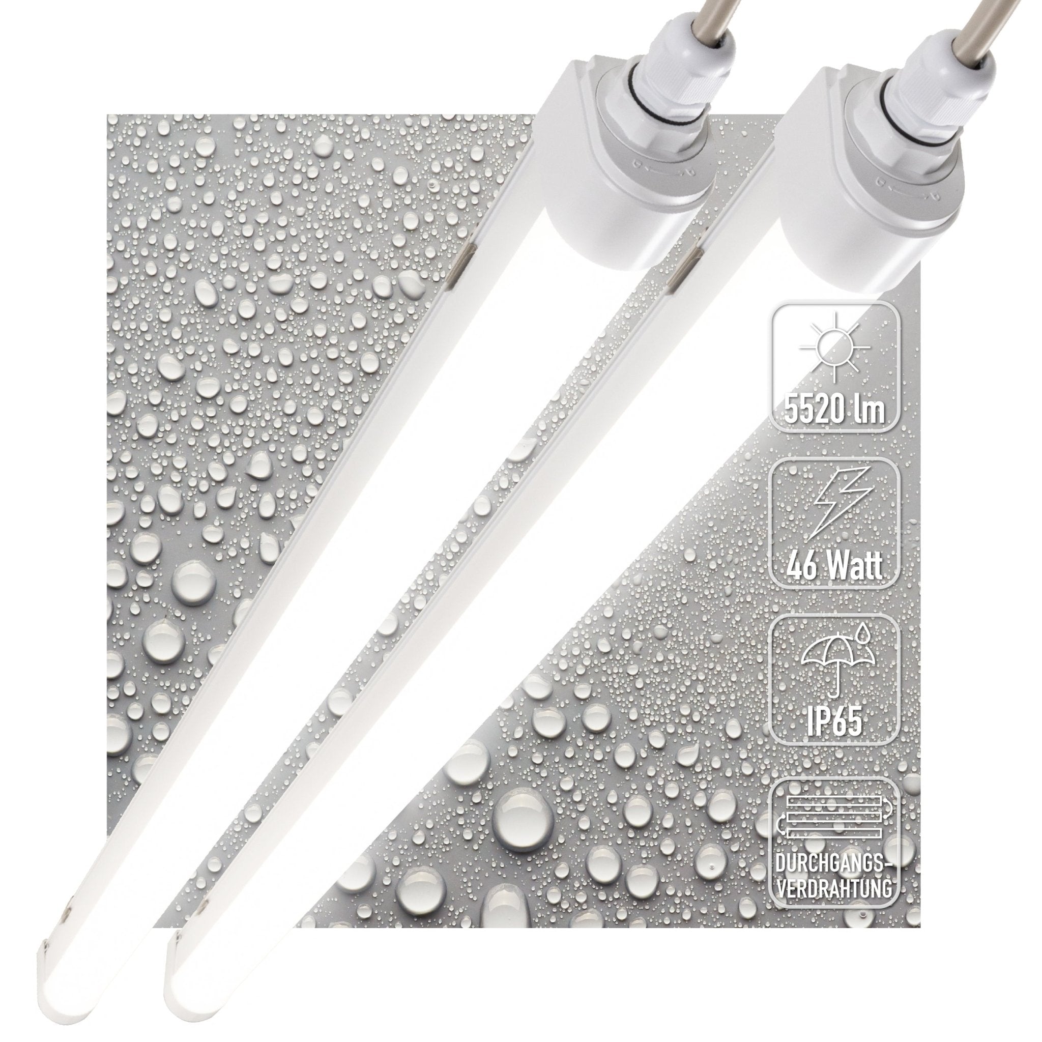 2 PACK - LED's Light TL armatuur met Strip - Koppelbaar - 46W 150cm 5520lm 4000K LED.nl