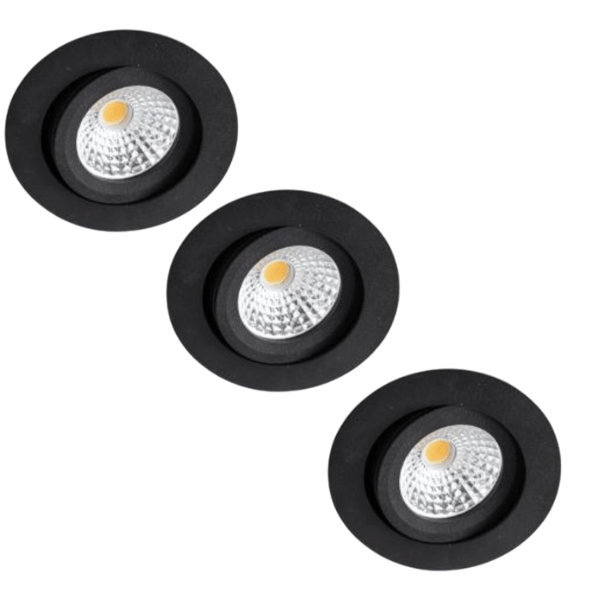 LED's Light Pro LED Einbaustrahler Schwarz - DimToWarm - Ø 68mm - Schwenkbar - Warmweißes Licht - CRI95 - Dimmbar - lidstore.shop