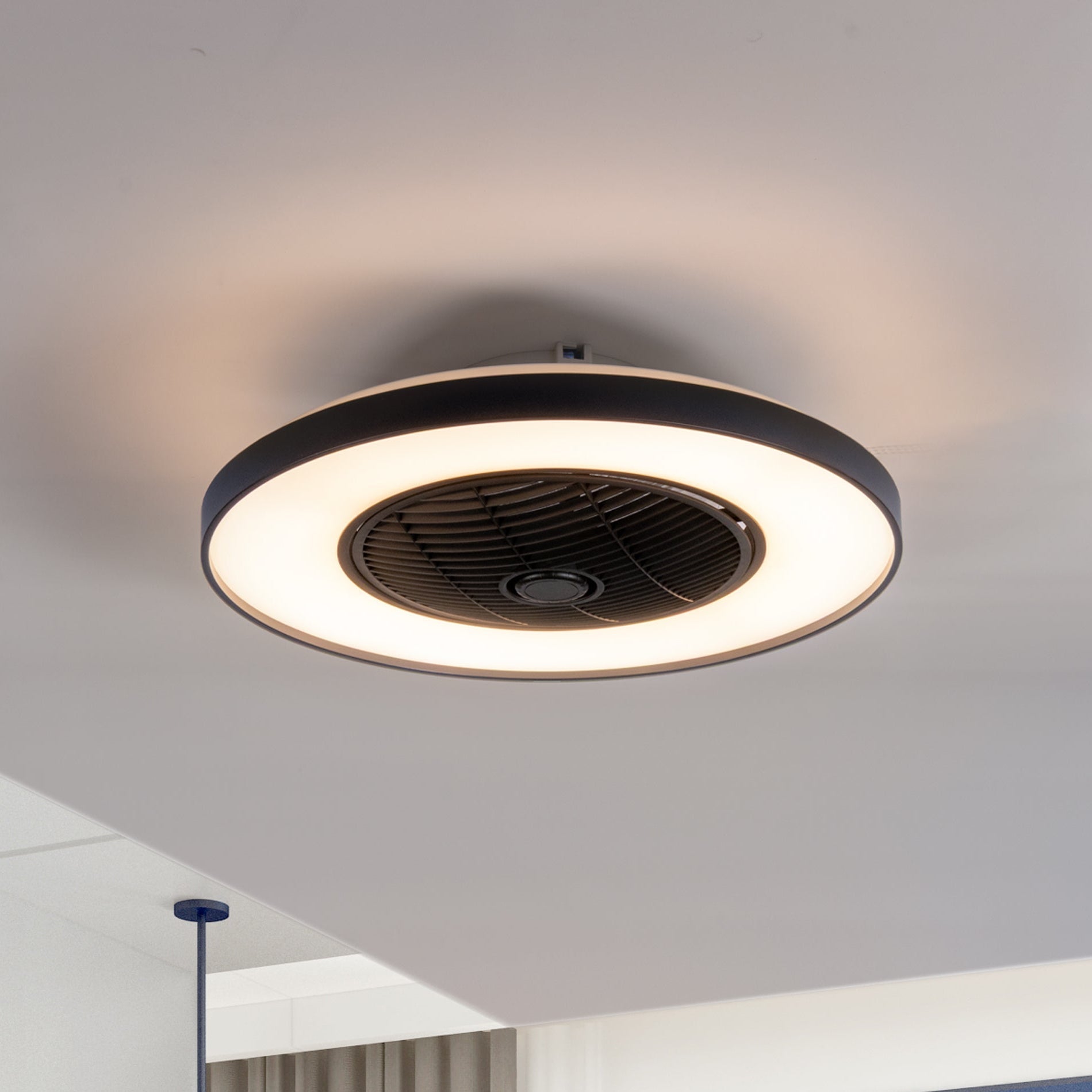 Proventa 3D Air Plafondlamp met Ventilator 60cm - Full room luchtcirculatie - Zomer & Winterstand – Licht en kleurtemperatuur instelbaar Plafondventilatoren LED.nl