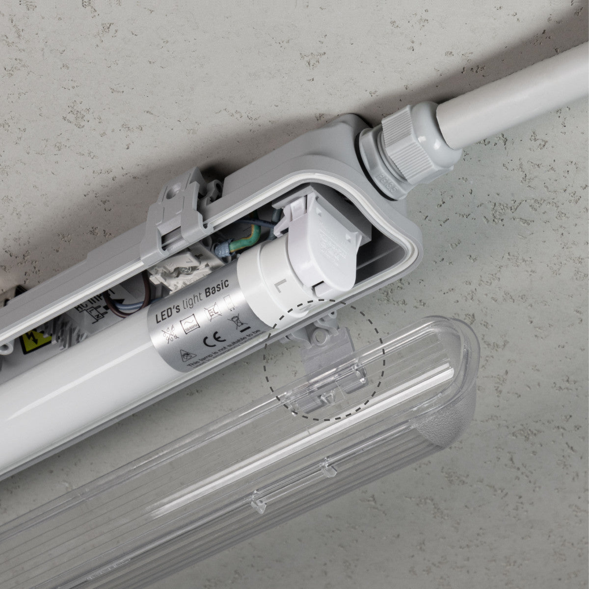 4 PACK - LED's Light LED TL armatuur 60 cm compleet met LED TL buis - 1080lm - 9W - 4000K LED.nl