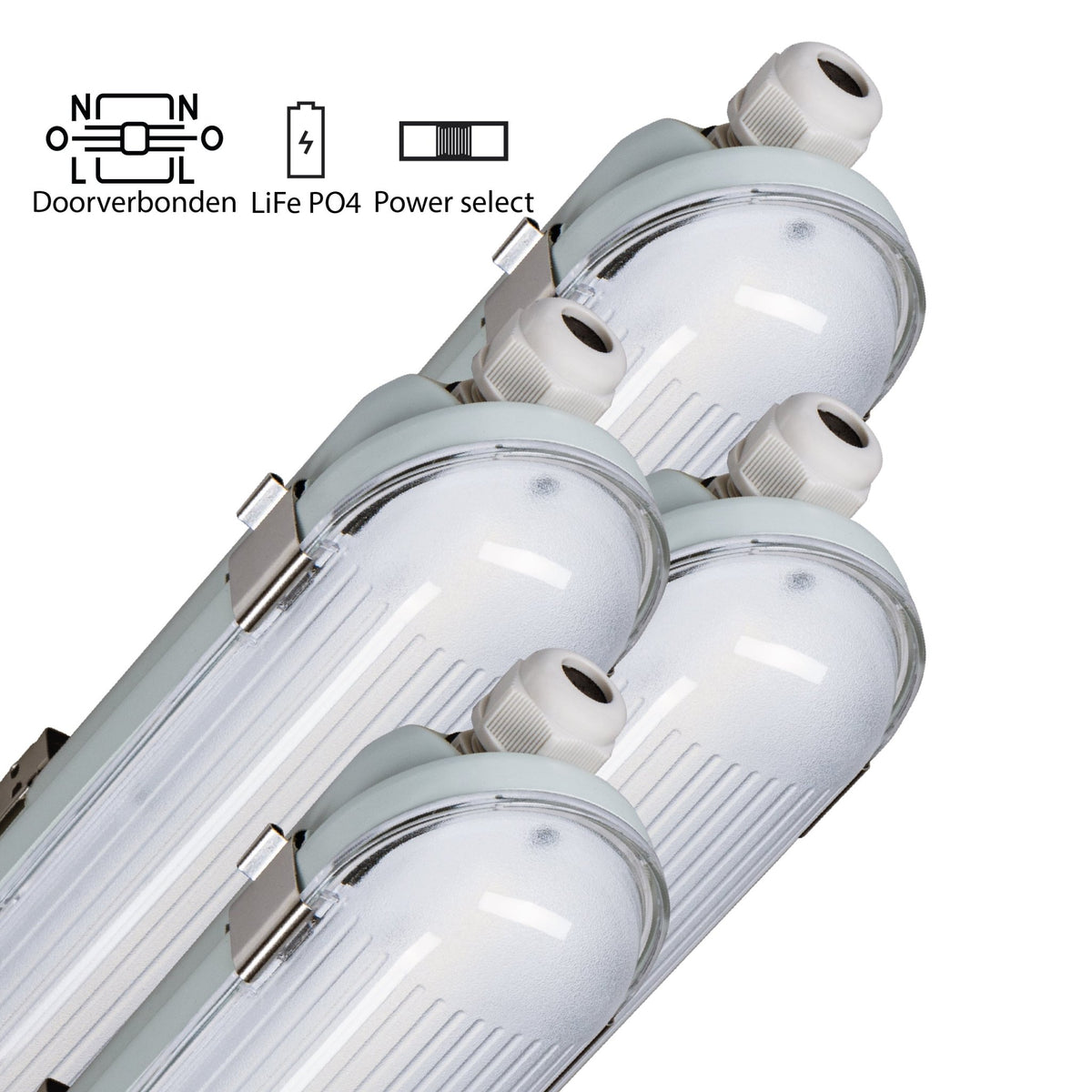 4er-PACK – LED's Light PRO Philips LED TL Leuchte 150 cm – Mit Notakku – 185 lm/W – Energielabel B – 47 W – 7200 lm – 4000 K - lidstore.shop