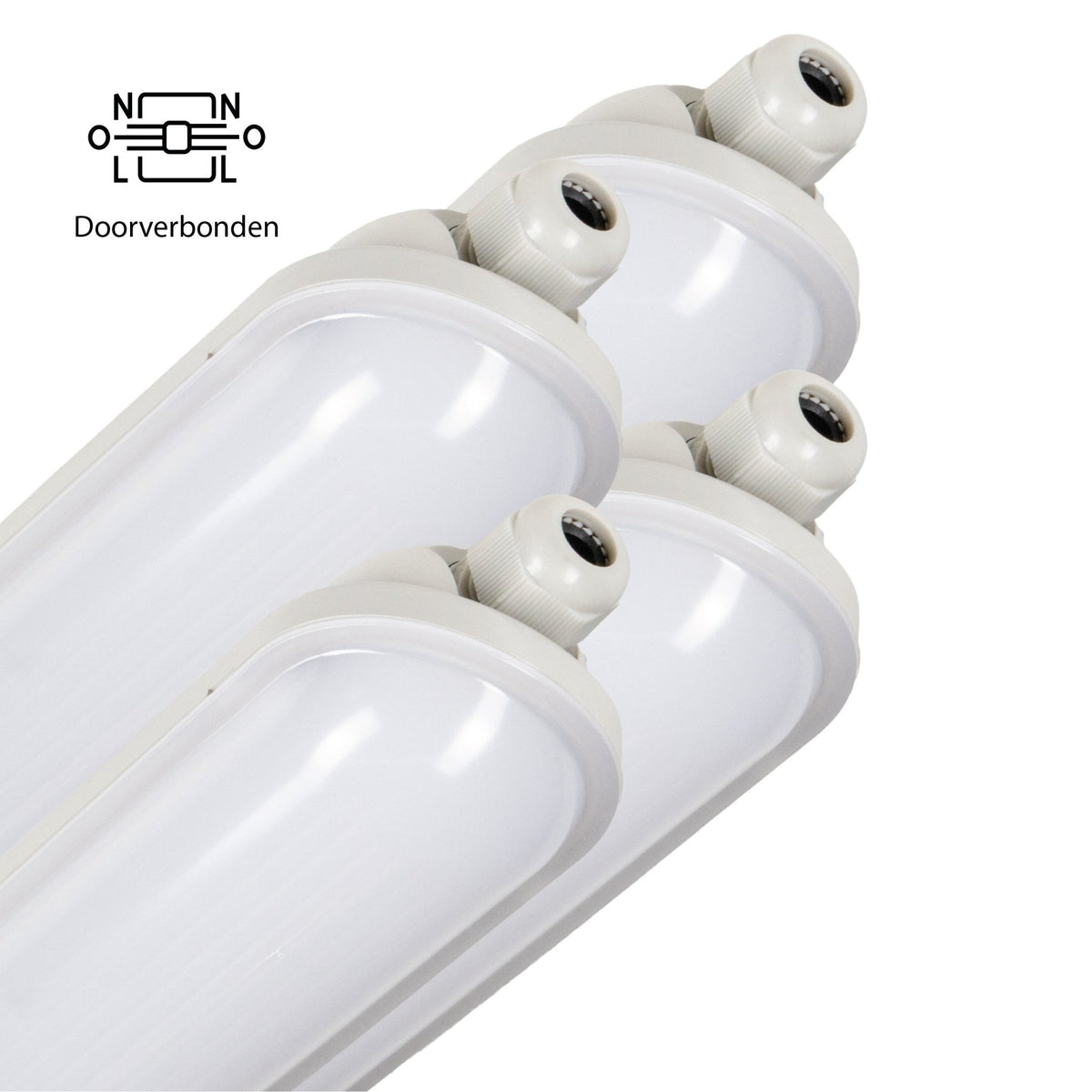 4er-PACK – LED's Light Pro Premium Koppelbare LED TL Leuchte 40 W 150 cm 6400 lm 4000 K 160 lm/W - lidstore.shop
