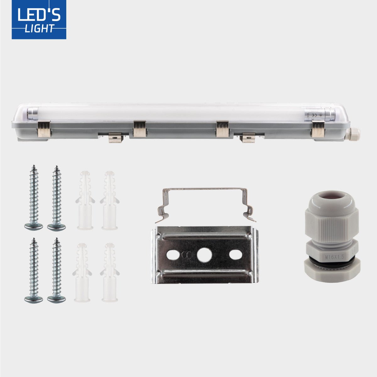 6 PACK - LED's Light Dubbele LED TL lamp 150 cm - compleet met LED buizen - Binnen en buiten - 6120 lm - 2x16.5W - 4000K - 185lm/w - Energielabel B LED.nl
