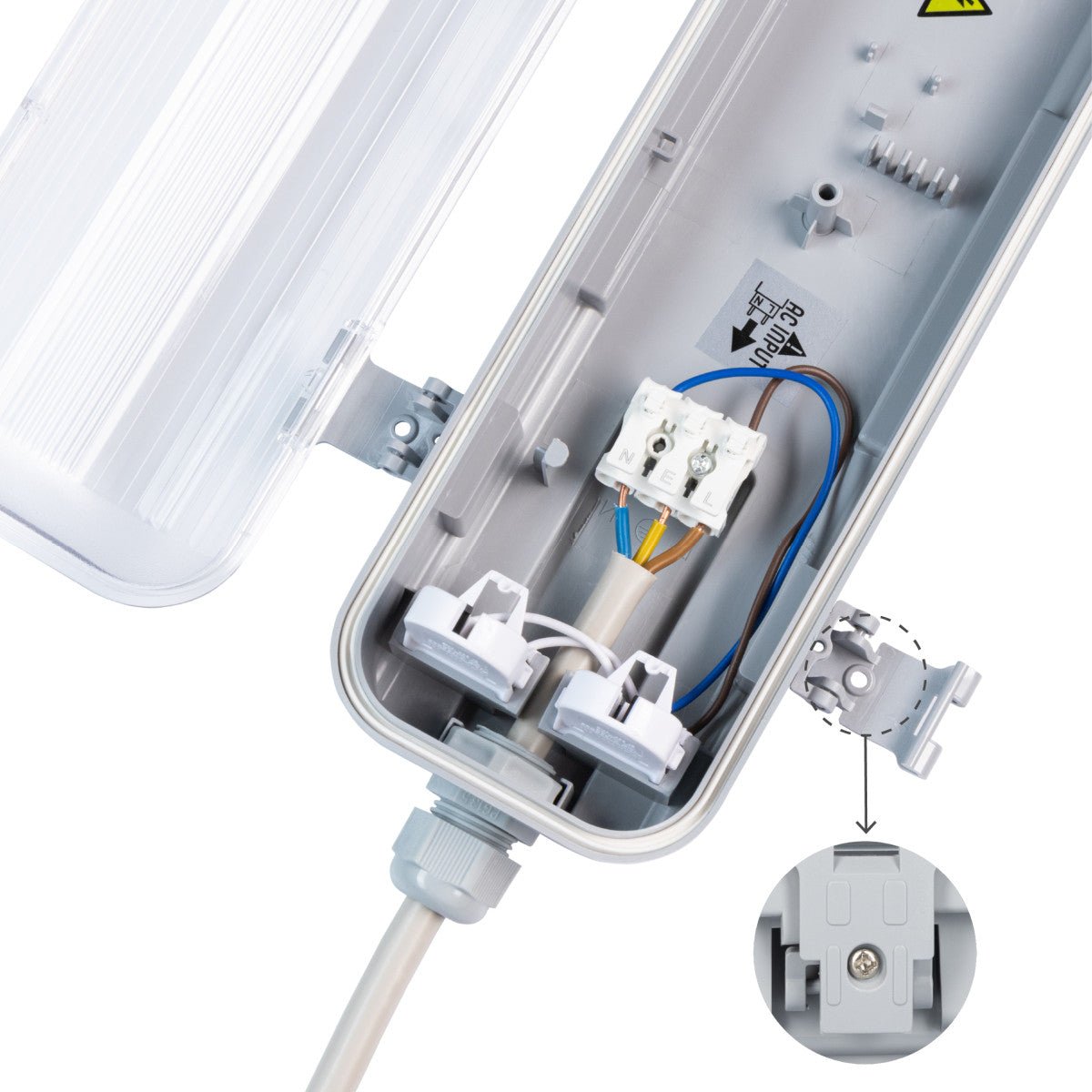 LED's Light LED TL dubbel armatuur 150 cm - warm wit licht 4000K - Compleet met 2 LED TL buizen 150 cm - 4600lm TL verlichting LED.nl