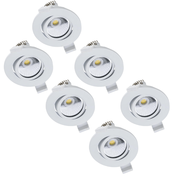 LED's Light PRO Einbaustrahler 68 mm - Indoor & Outdoor - 3 Lichtfarben - Dimmbares Licht - Weiß - lidstore.shop