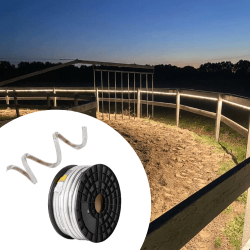 Baanverlichting Paarden of longeerbak Horsewalker Verlichting 25m - Verlengbaar tot 75 meter - 20.000 lm Led.nl