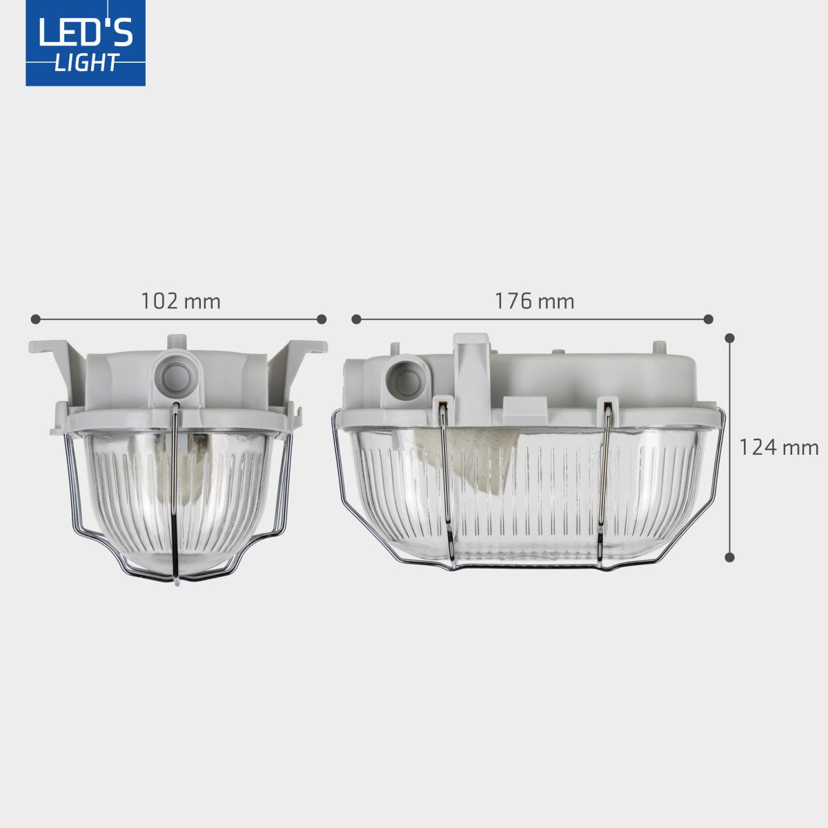 Buitenlamp Wandarmatuur Bulkhead IP44 – Grijs – Zonder Lichtbron – E27 Buitenlampen LED.nl