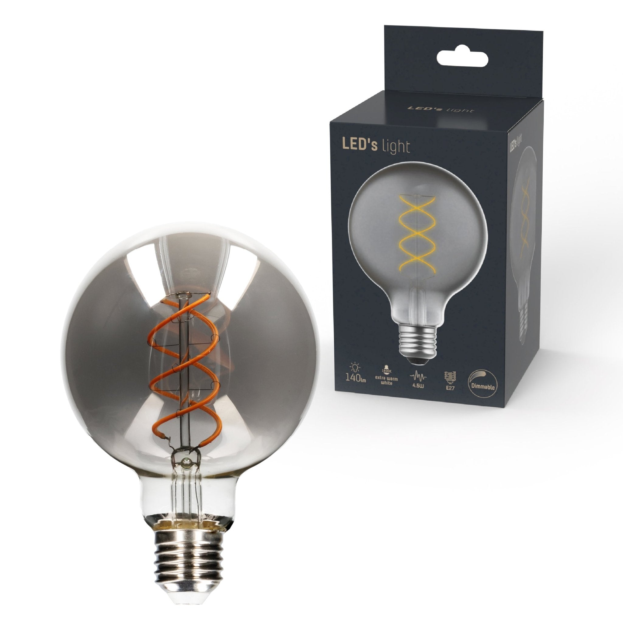 LED Lamp Smokey E27 - Edison Vintage - Dimbaar licht - Bol G95 Dimbare filament lampen LED.nl