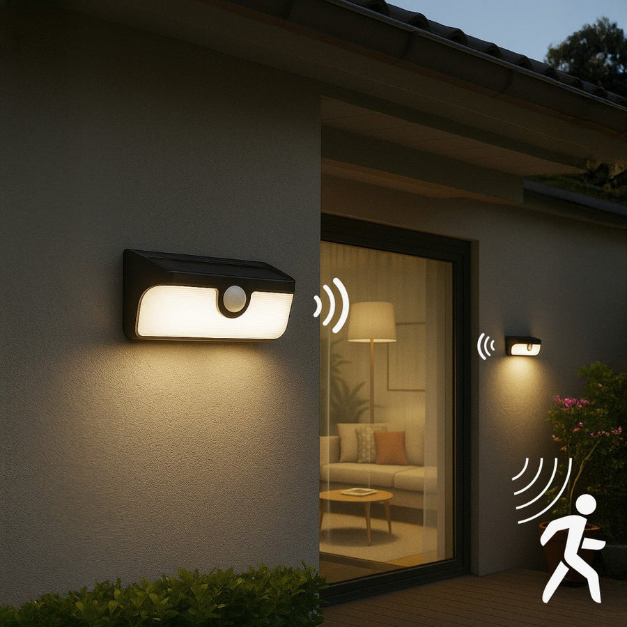 LED-Solar-Wandleuchte mit Bluetooth-Verbindung und Bewegungssensor - lidstore.shop