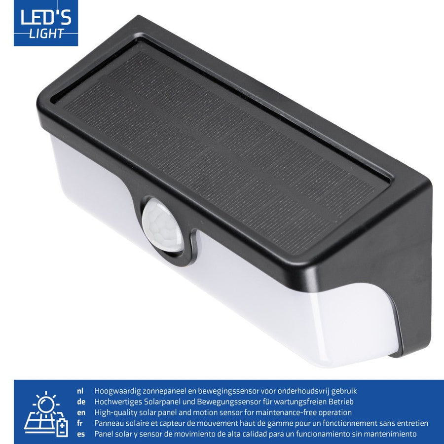 LED-Solar-Wandleuchte mit Bluetooth-Verbindung und Bewegungssensor - lidstore.shop
