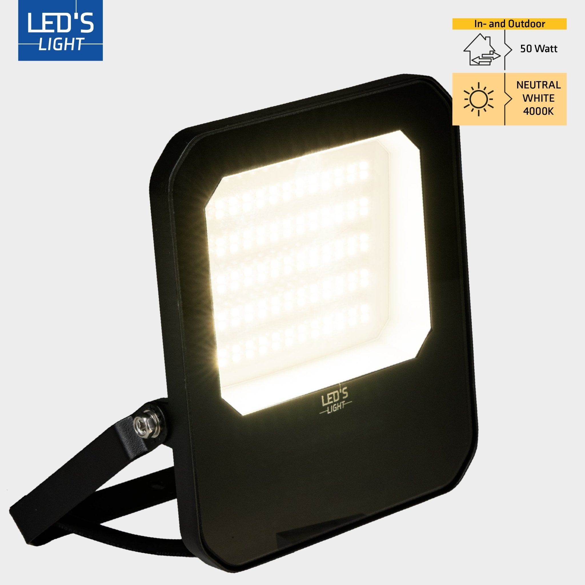 LED's Light Buitenlamp schijnwerper floodlight 7000lm - voor binnen en buiten - 50W Schijnwerpers LED.nl