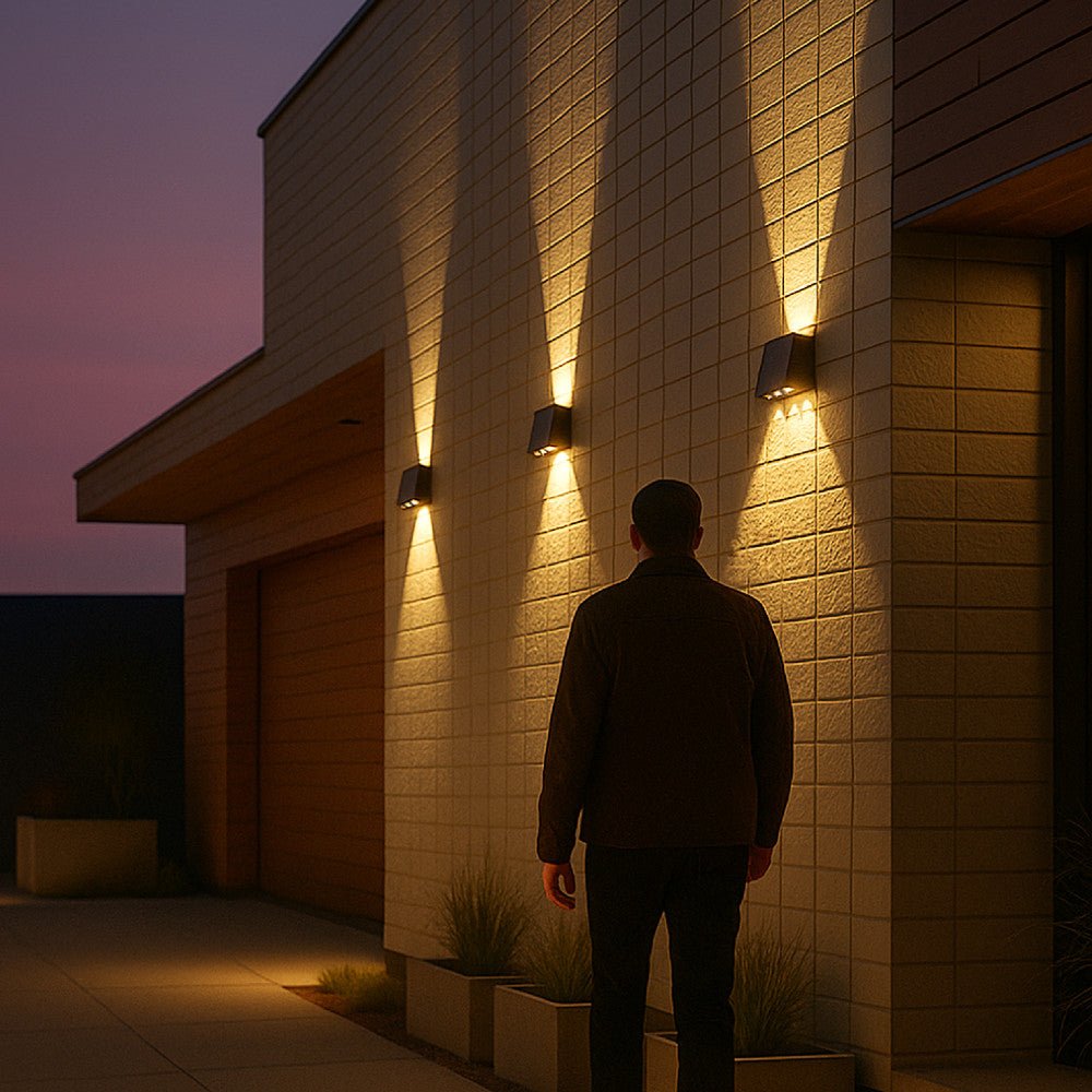 LED's Light Deco solar zonnepaneel buitenlamp wandlamp daglicht sensor Wandlampen LED.nl