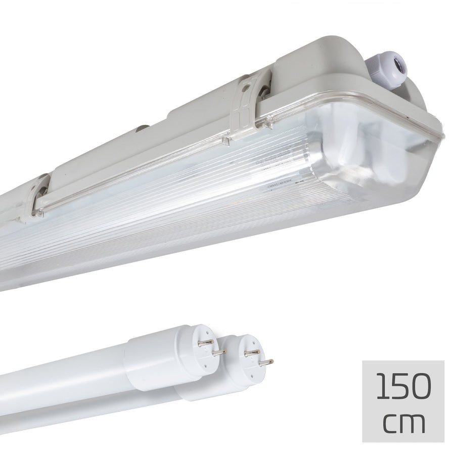 LED's Light Double LED TL lamp 150 cm - complete with LED tubes - Indoor and outdoor - 6200 lm - LED.nl