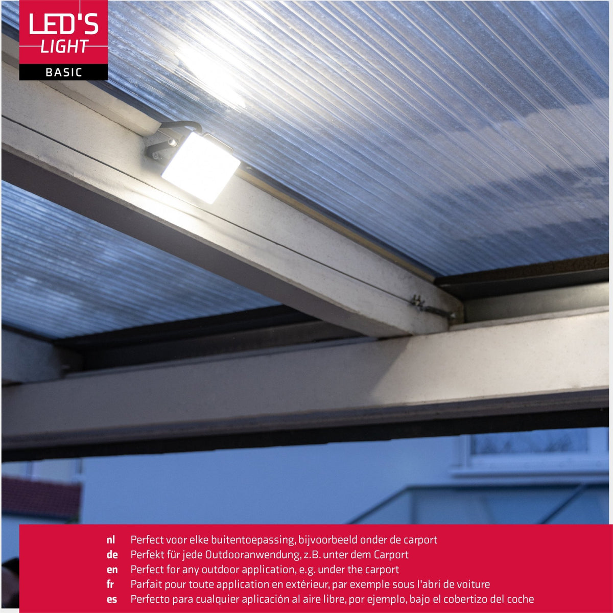 LED's Light Floodlight 900 mit Halterung - Universell für Innen und Außen - 10W - lidstore.shop