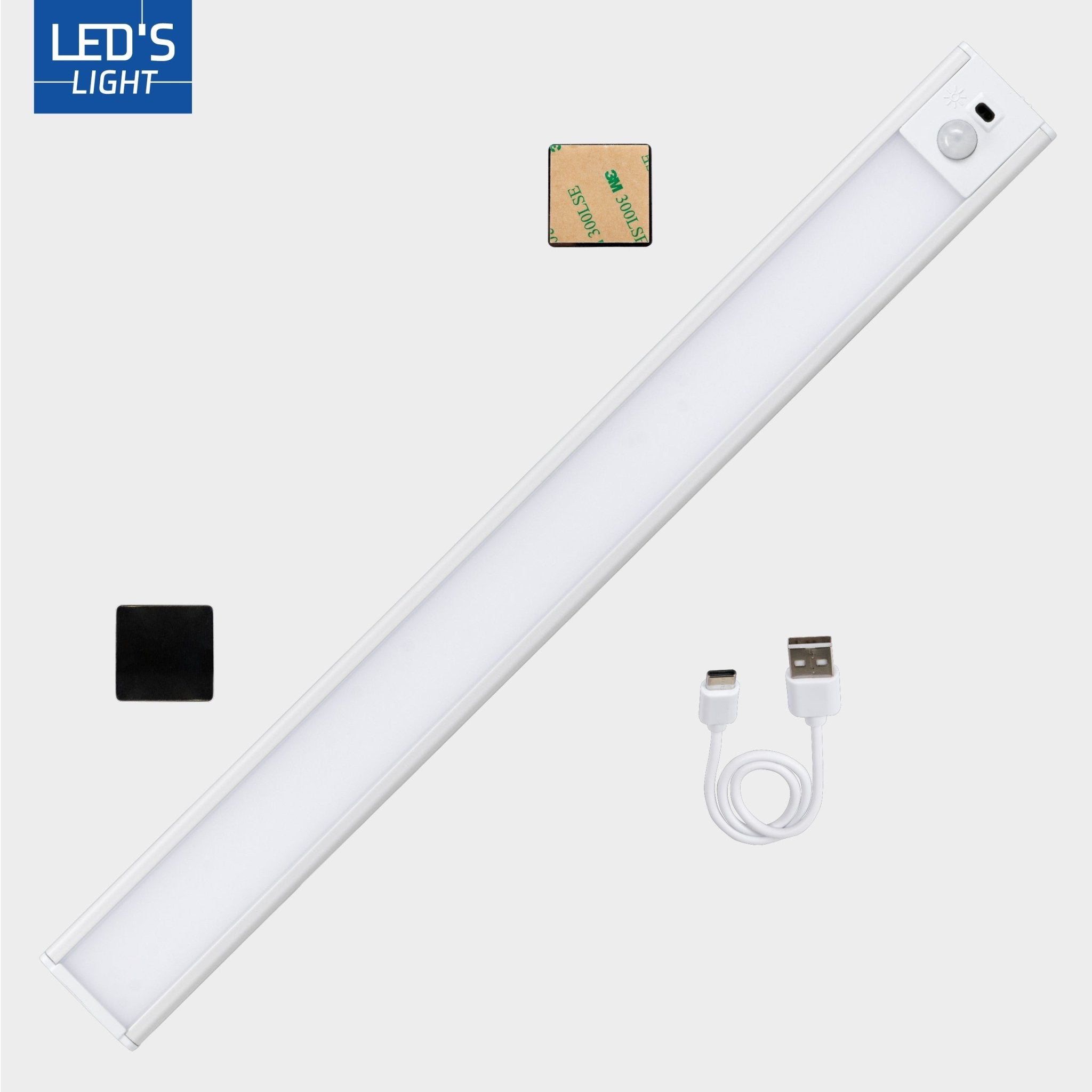 LED's Light Kastverlichting met sensor 40 cm - Oplaadbaar en draadloos - zwaai- en bewegingssensor - wit Kastverlichting LED.nl