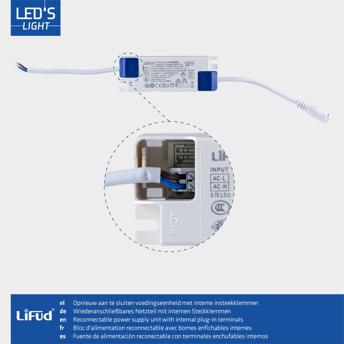 LED's Light LED Paneel 595x595mm - Vierkant - Neutraal wit (4000K) - 4000 Lumen - 40W Panelen LED.nl