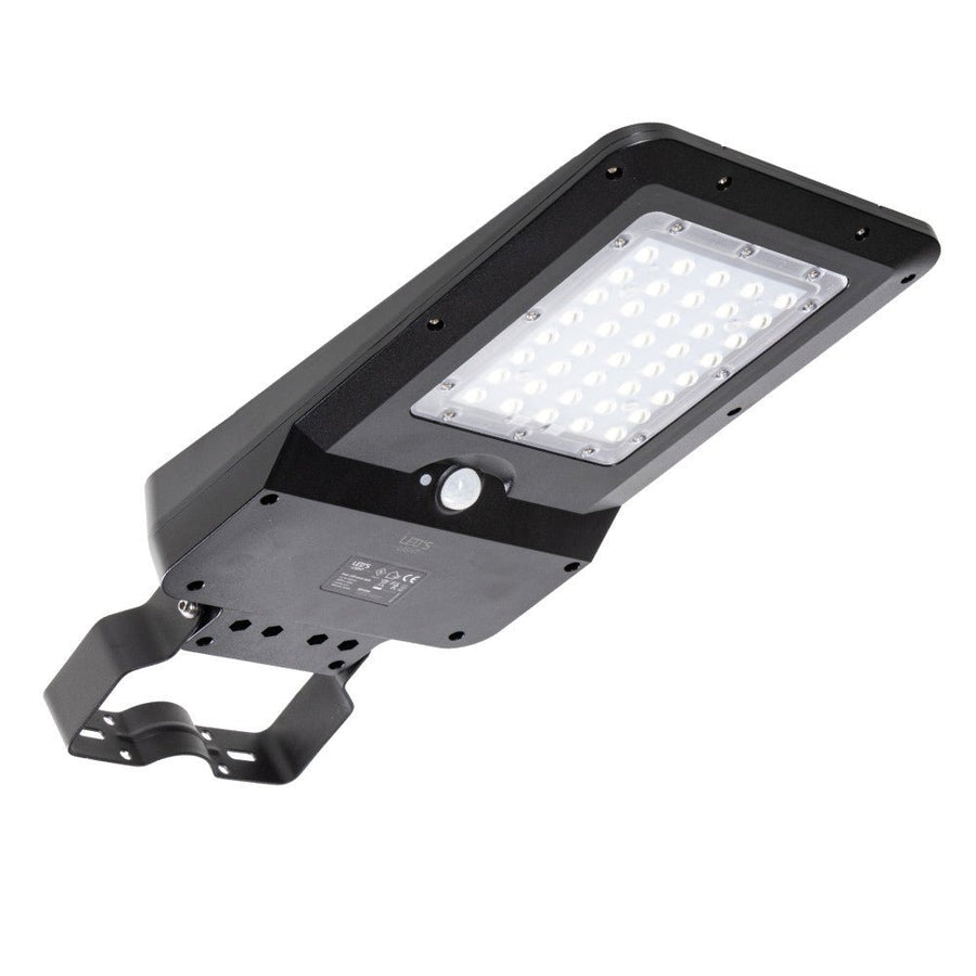 LED-Solar-Außenstraßenbeleuchtung, Laternenmast, 3000 lm, 4000 K – Schwarz - lidstore.shop