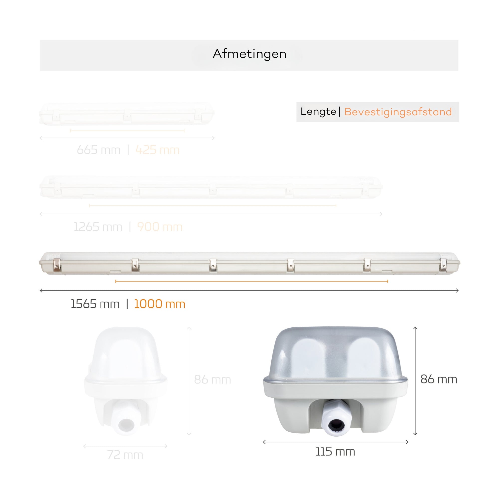 LED's Light LED TL Armatuur licht balk met sensor - incl Dubbele buis 2x14W 120cm 4000K Bewegingssensor en nachtsensor - Waterdicht - 150lm/w TL verlichting LED.nl