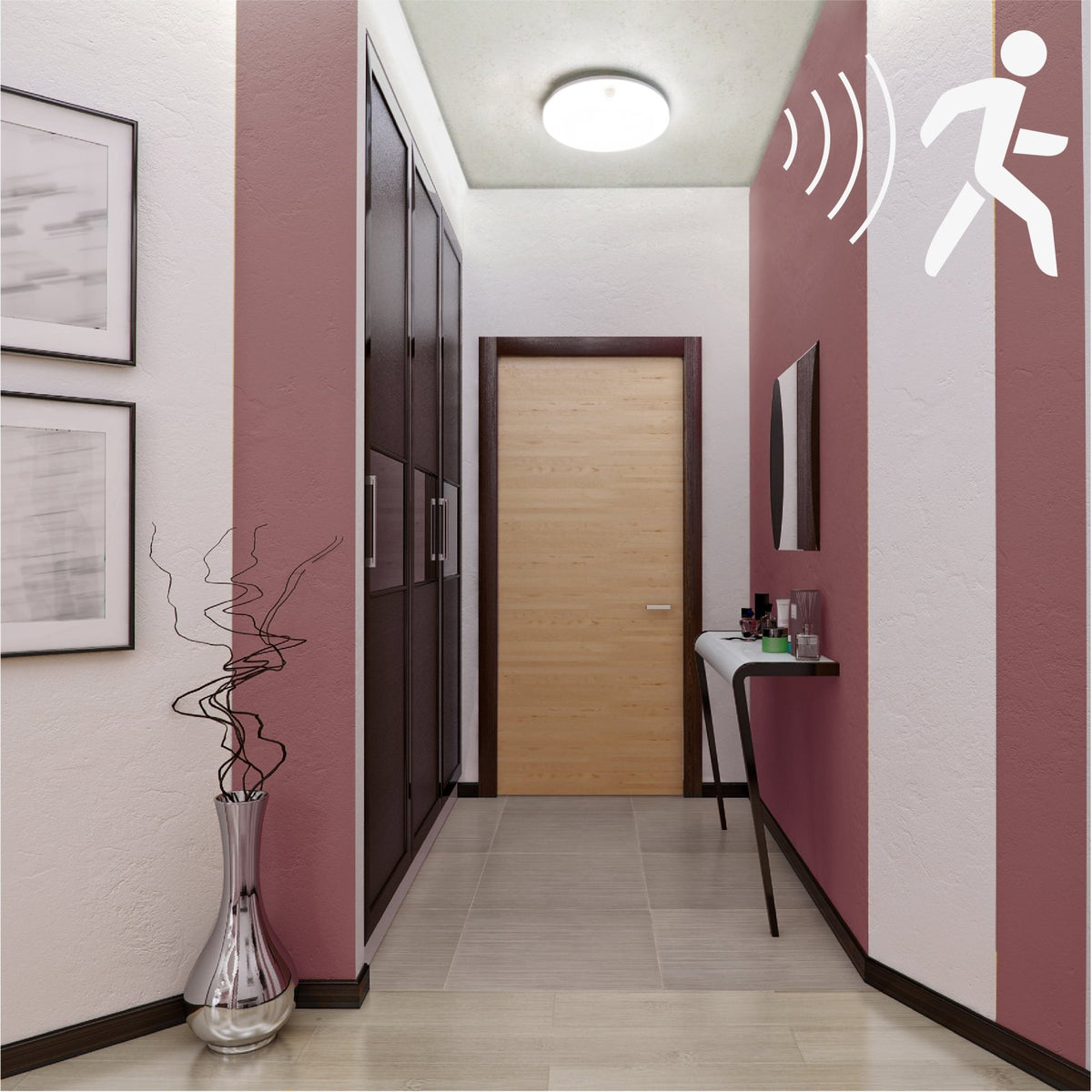 LED's Licht Deckenleuchte mit Bewegungsmelder und Dämmerungssensor - 6-stufig dimmbar - IP54 - 30 cm - lidstore.shop