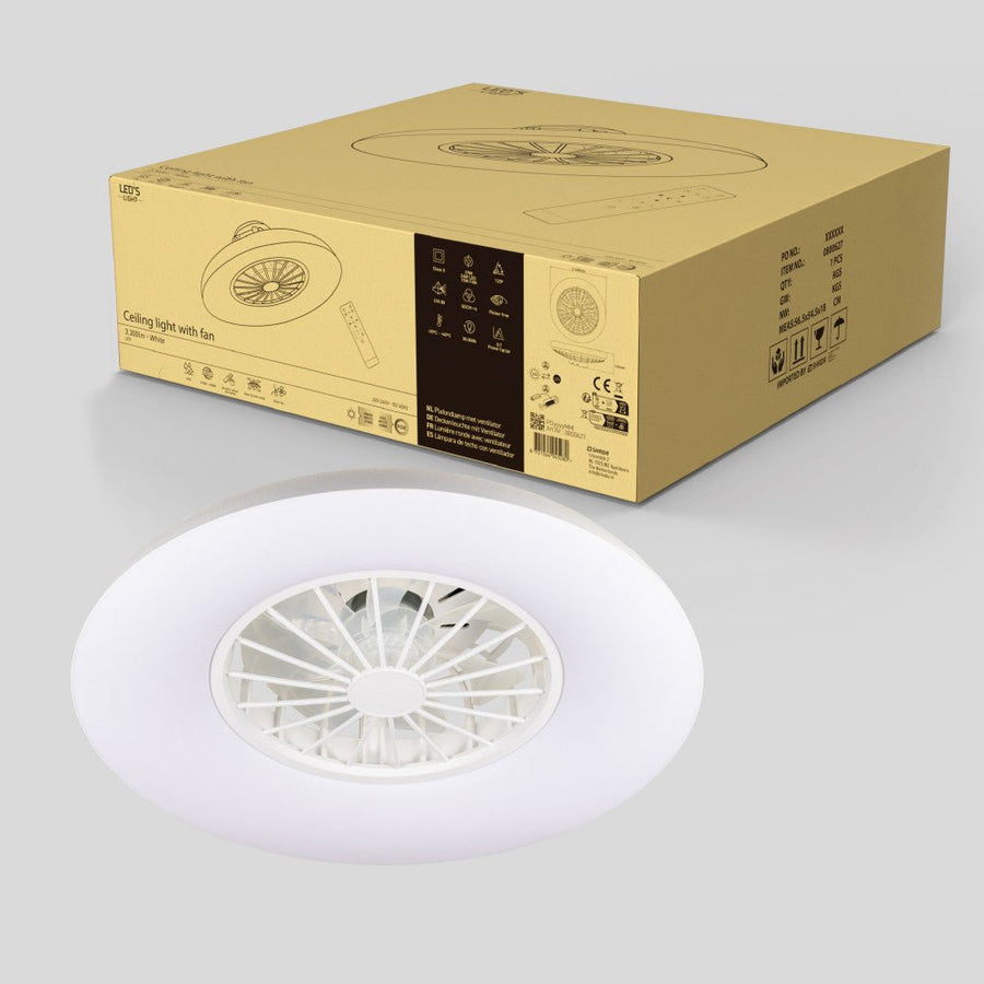 lidstore.shopckenleuchte mit Ventilator RGB - 39W 3300lm 2700K/6500K/RGB - Ø485mm IP20 - Dimmbar - lidstore.shop
