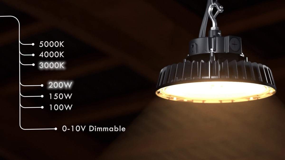 LED's Light pro High Bay - 200W 30000lm powerselect dimbaar CCT 3000K/4000K/5000K - Lumileds LED - Sosen Driver High bays LED.nl