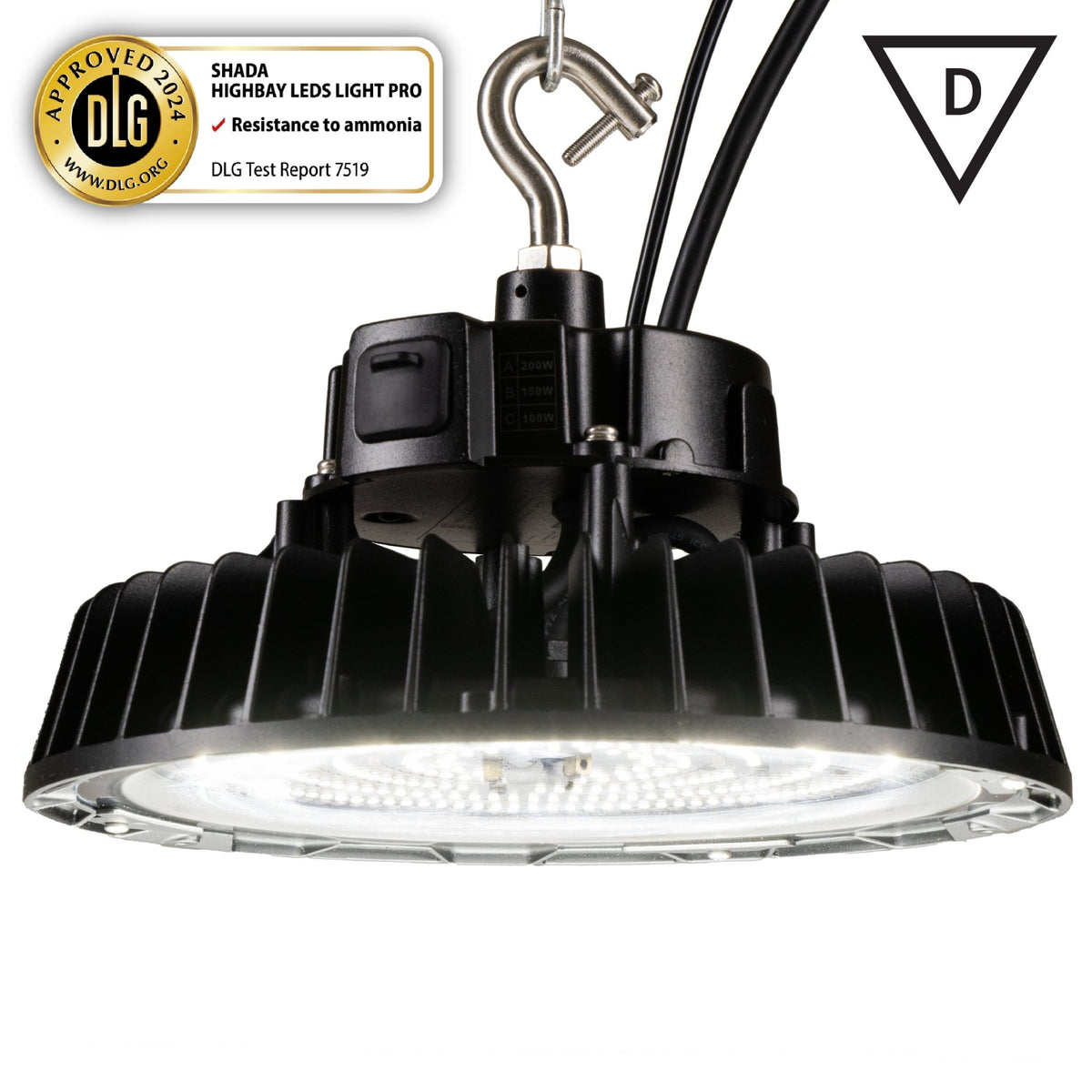 LEDs Light Pro 200W DLG Hallenleuchte 30000lm 3000K/4000K/5000K - Lumileds LED - Sosen Treiber D-Mark - lidstore.shop