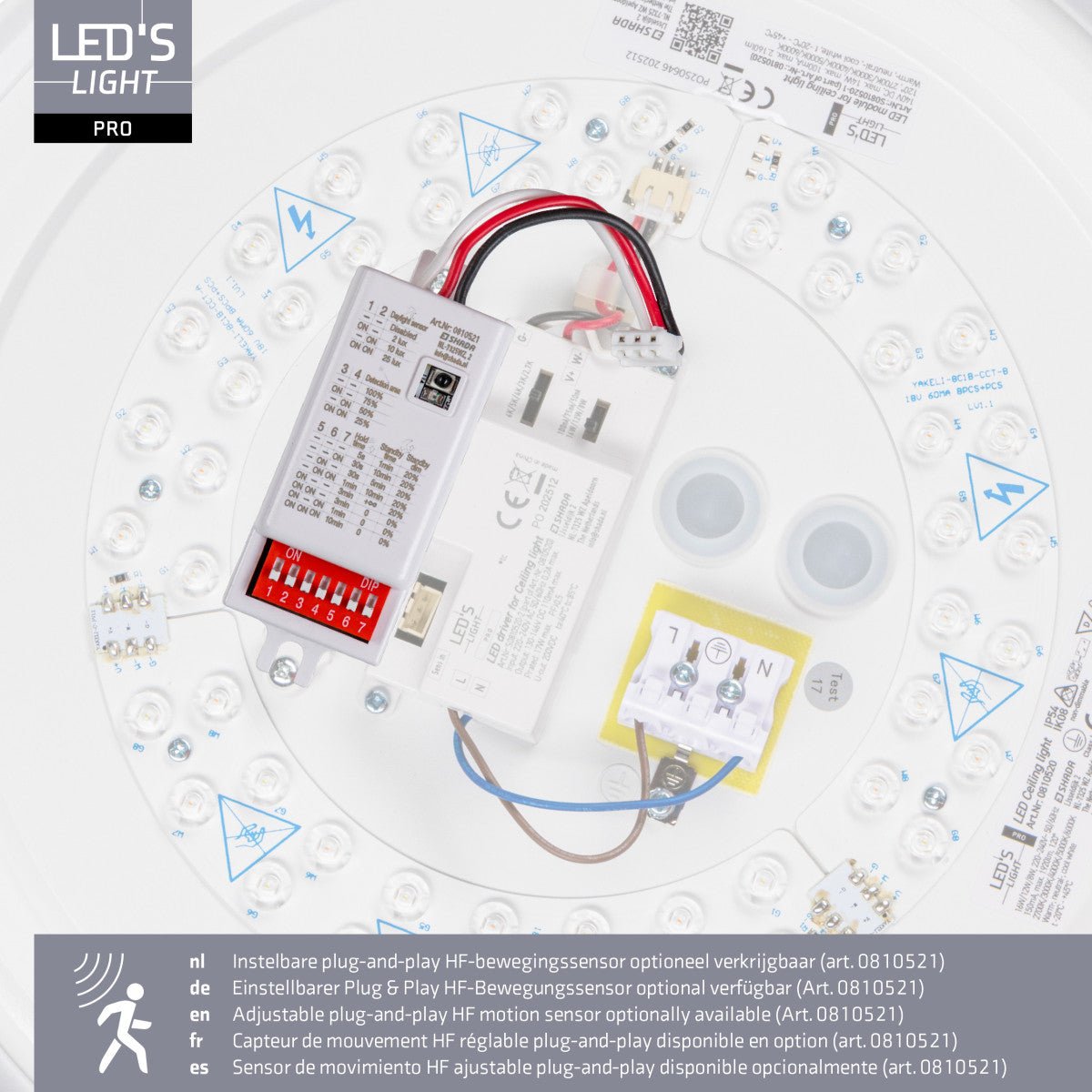 LED's Light Pro Plafondarmatuur - 16W 1920lm 2700K/3000K/4000K/5000K/6000K - Ø350mm IP54 IK08 Vermogen verstelbaar Plafondlampen LED.nl