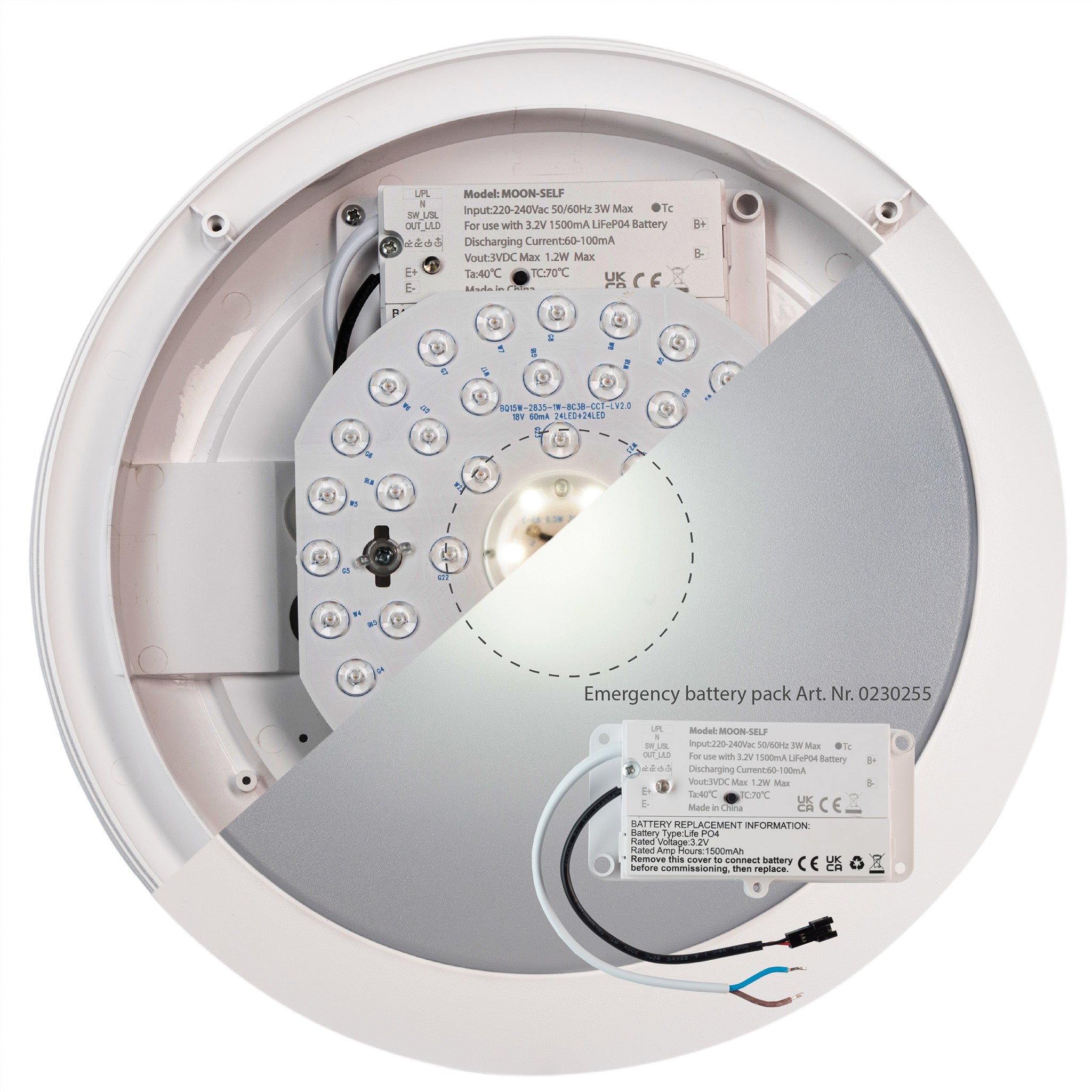 LED's Light Pro Plafondlamp 2050 met sensor - Lichtkleur en lichtsterkte dimbaar - Waterdicht - Ø 30 cm Plafondlampen Led.nl