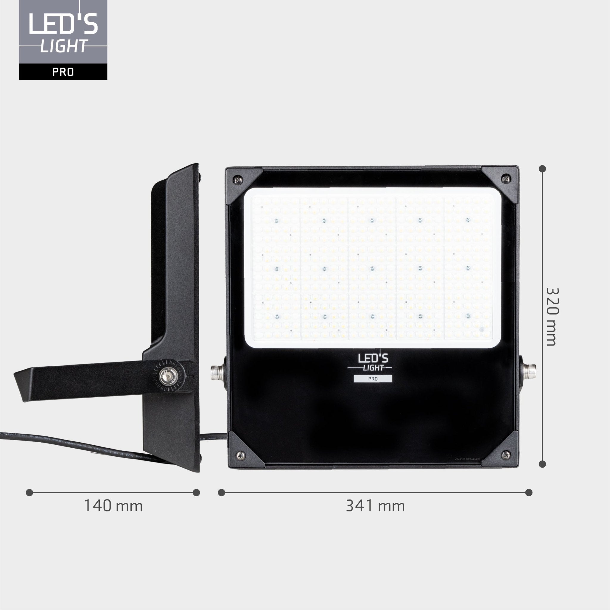 LED's Light pro Professionele LED Schijnwerper 28000 - CCT - Powerselect - 3 lichtstanden - Waterdicht - 200W Schijnwerpers LED.nl