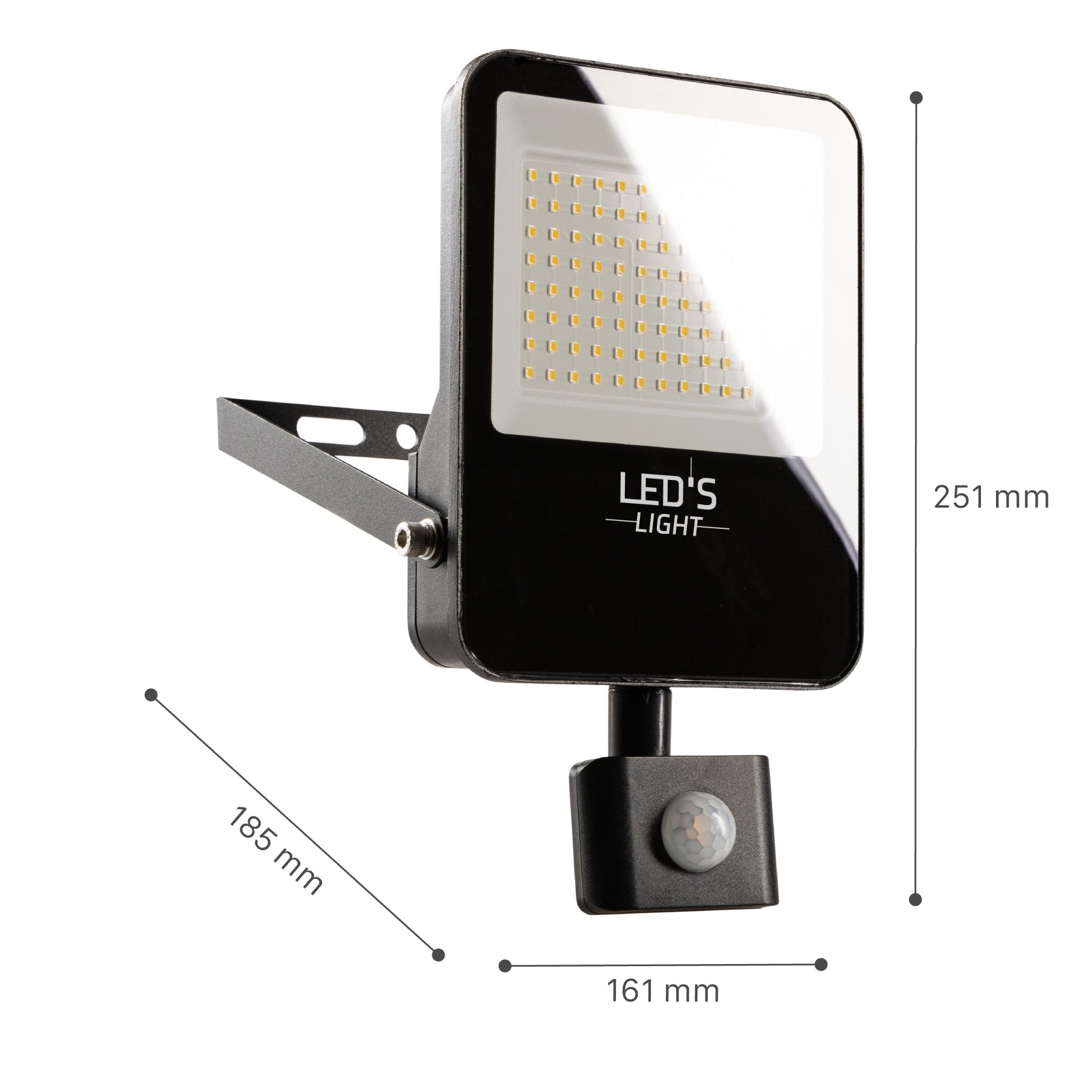 LED's Light Schijnwerper met Bewegingssensor 6000 - Waterdicht & Kantelbaar - 50W Schijnwerpers LED.nl