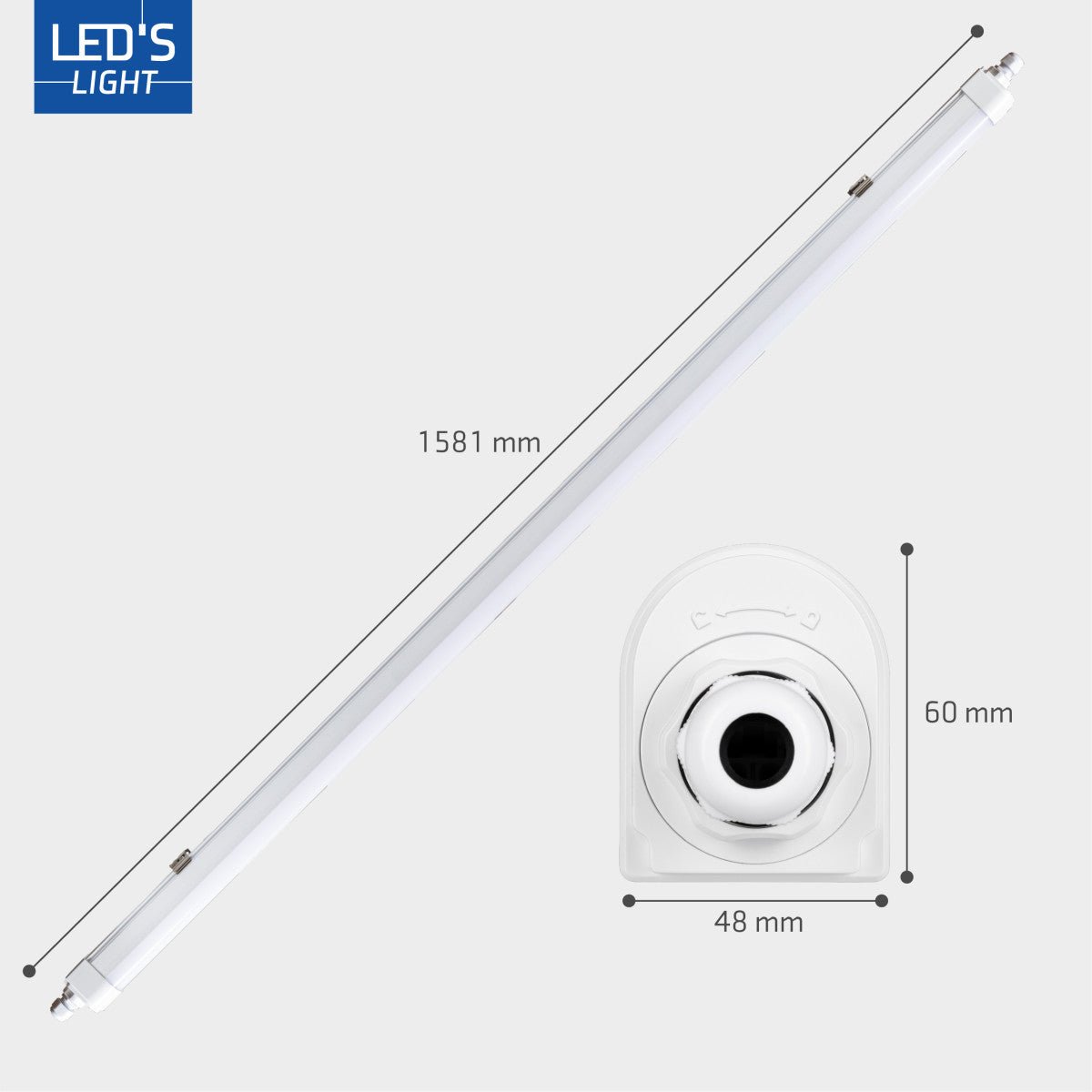 4 PACK - LED's Light TL armatuur met Strip - Koppelbaar - 46W 150cm 5520lm 4000K LED.nl