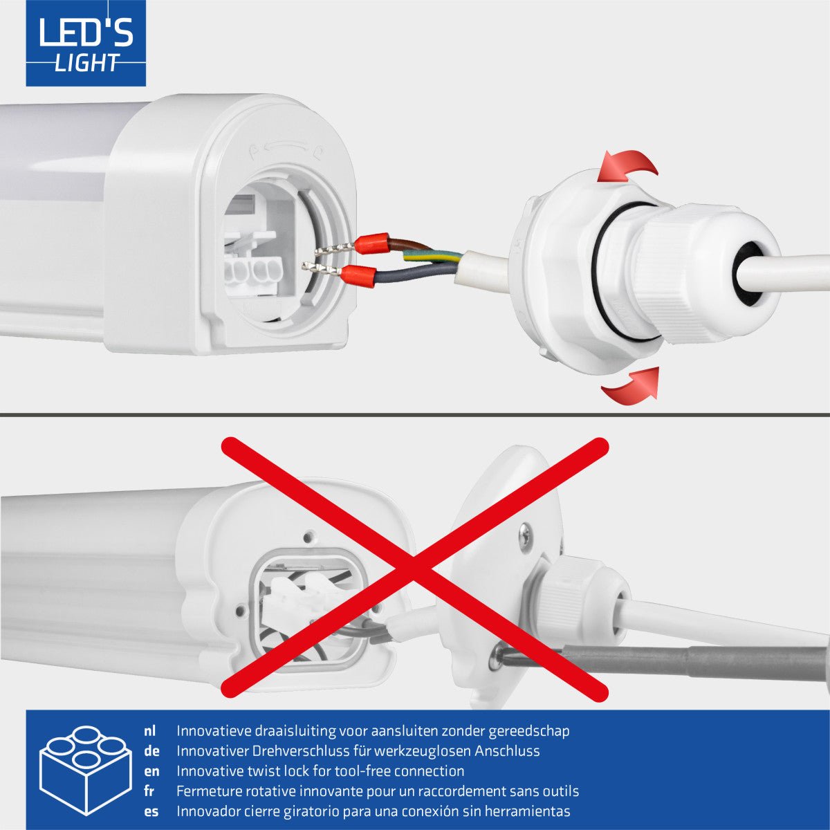 4 PACK - LED's Light TL armatuur met Strip - Koppelbaar - 46W 150cm 5520lm 4000K LED.nl