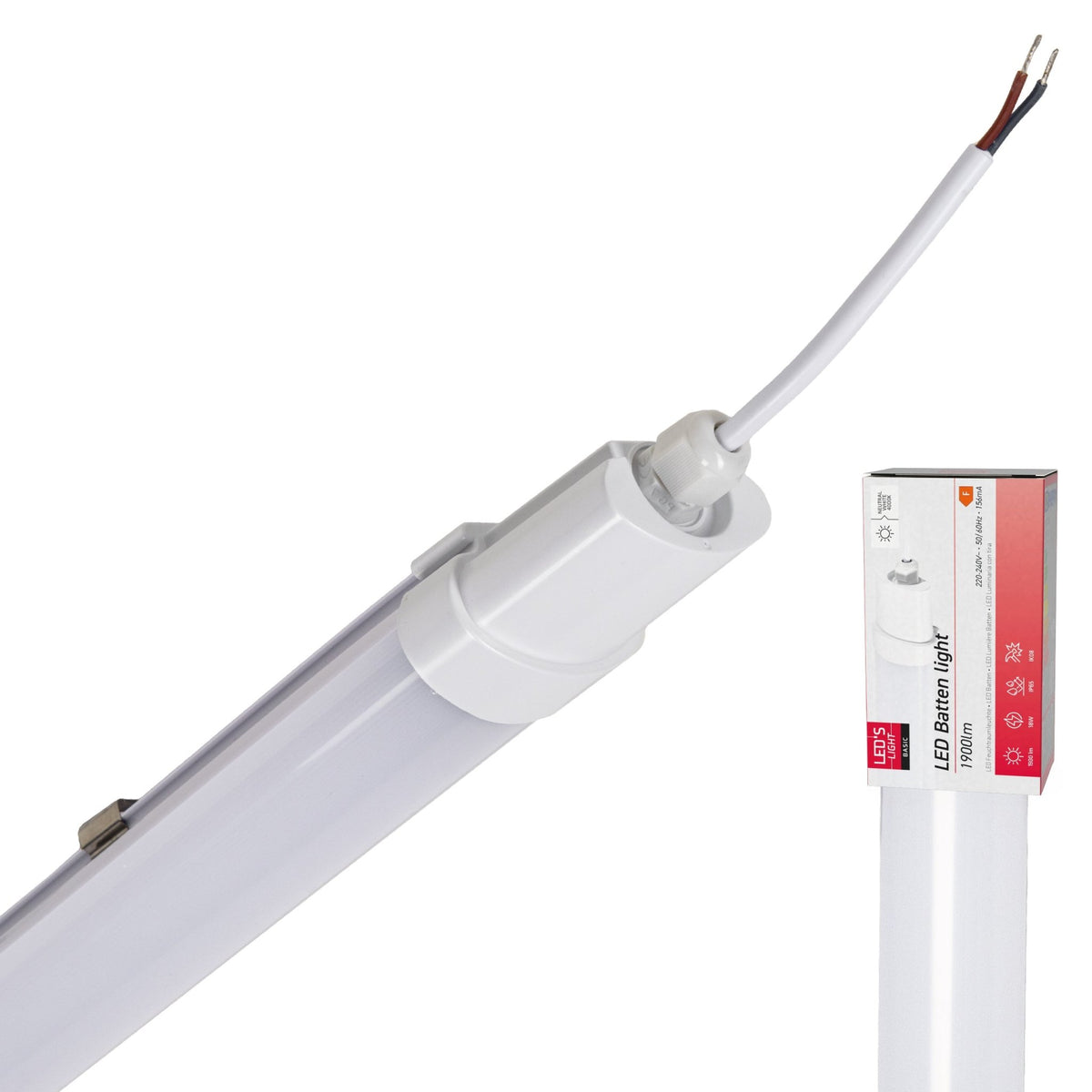 LED-Lichtleiste TL, 120 cm – Geeignet für alle Innenräume und Feuchträume – 18 W – IP65 – IK08 – 1900 lm - lidstore.shop