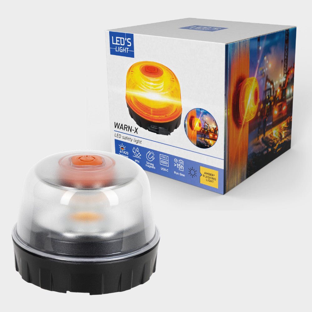 LED's Light WARN-X LED signaal-noodverlichting -5000mAh - IP54 - Amber Noodverlichting LED.nl