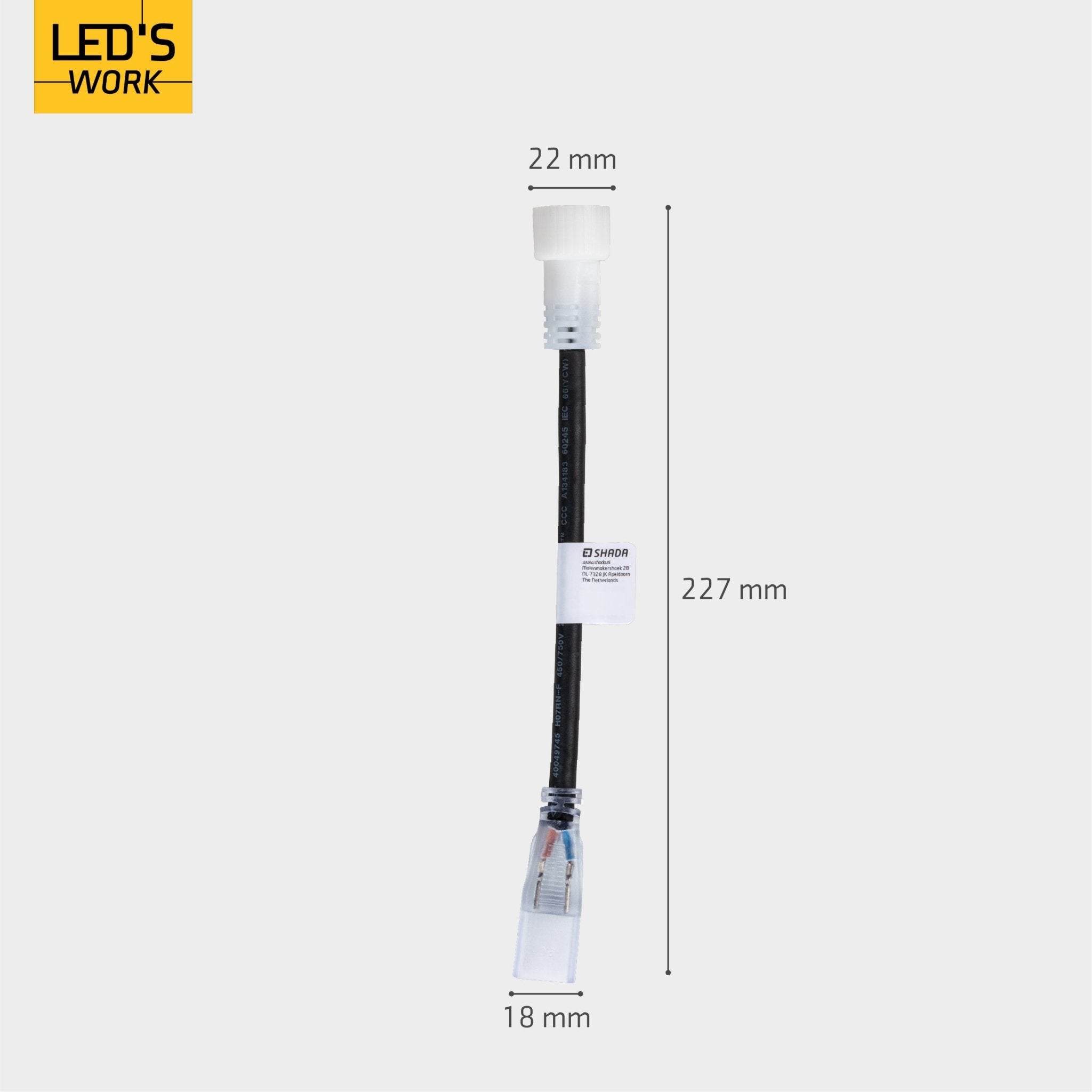 LED's Work Accessoires set voor LED strip bouwverlichting - Koppelstuk, lijm en eindkapjes Kabelverbinders LED.nl