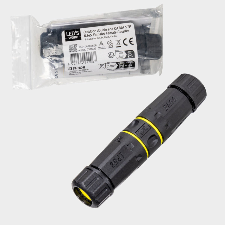 LEDs, Ethernet-Anschluss, RJ45-Stecker, I-Form – CAT6A – Ø 4,5–7,5 mm Kabel – IP68 - lidstore.shop