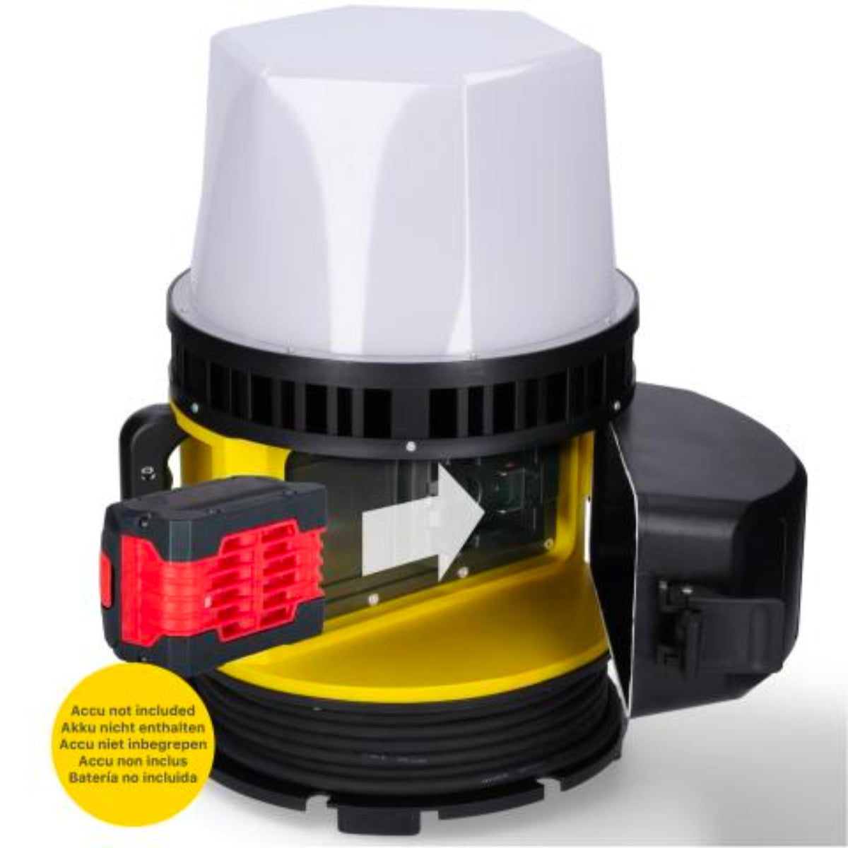 LED-Arbeitsleuchte 18V HybridPro, 12000 lm – 360°-Licht – batterie- und netzbetrieben – 80 W – Schutzart IP55 und robust getestet - lidstore.shop