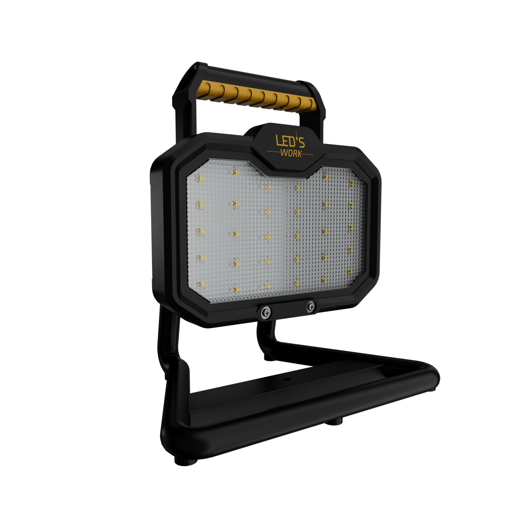 LED's Work LED oplaadbare Bouwlamp 20W 2000lm - Werkt draadloos op accu - Stof- en waterdicht - Inklapbaar Bouwlampen LED.nl