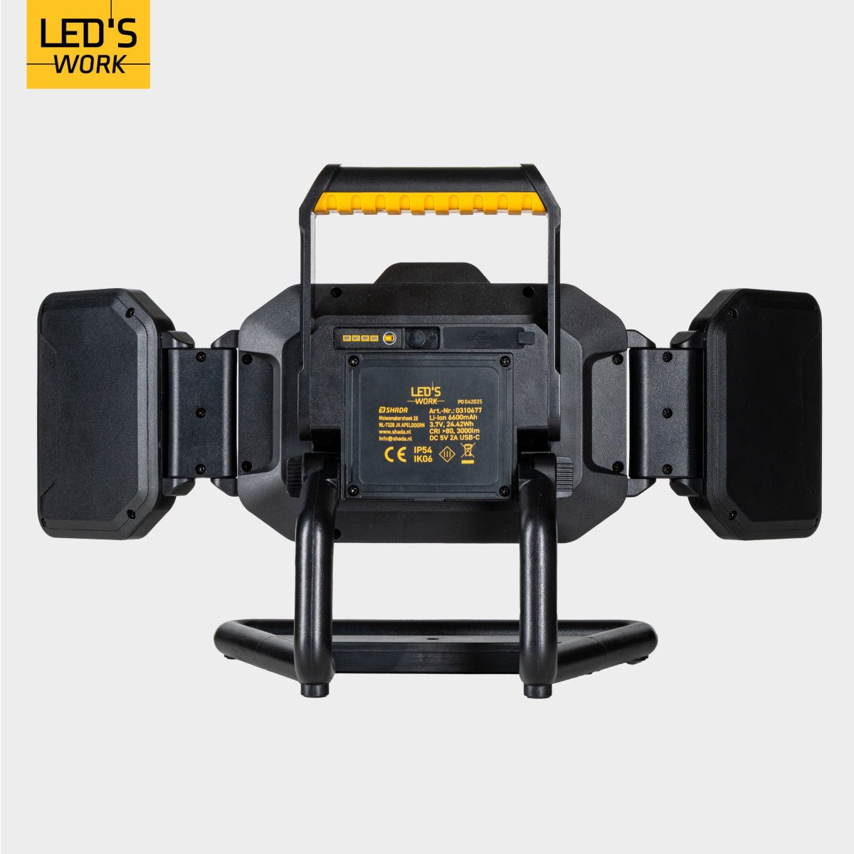 LED's Work LED Bouwlamp Werklamp Oplaadbaar 4000lm 30W Opvouwbaar & Compact Werklampen LED.nl