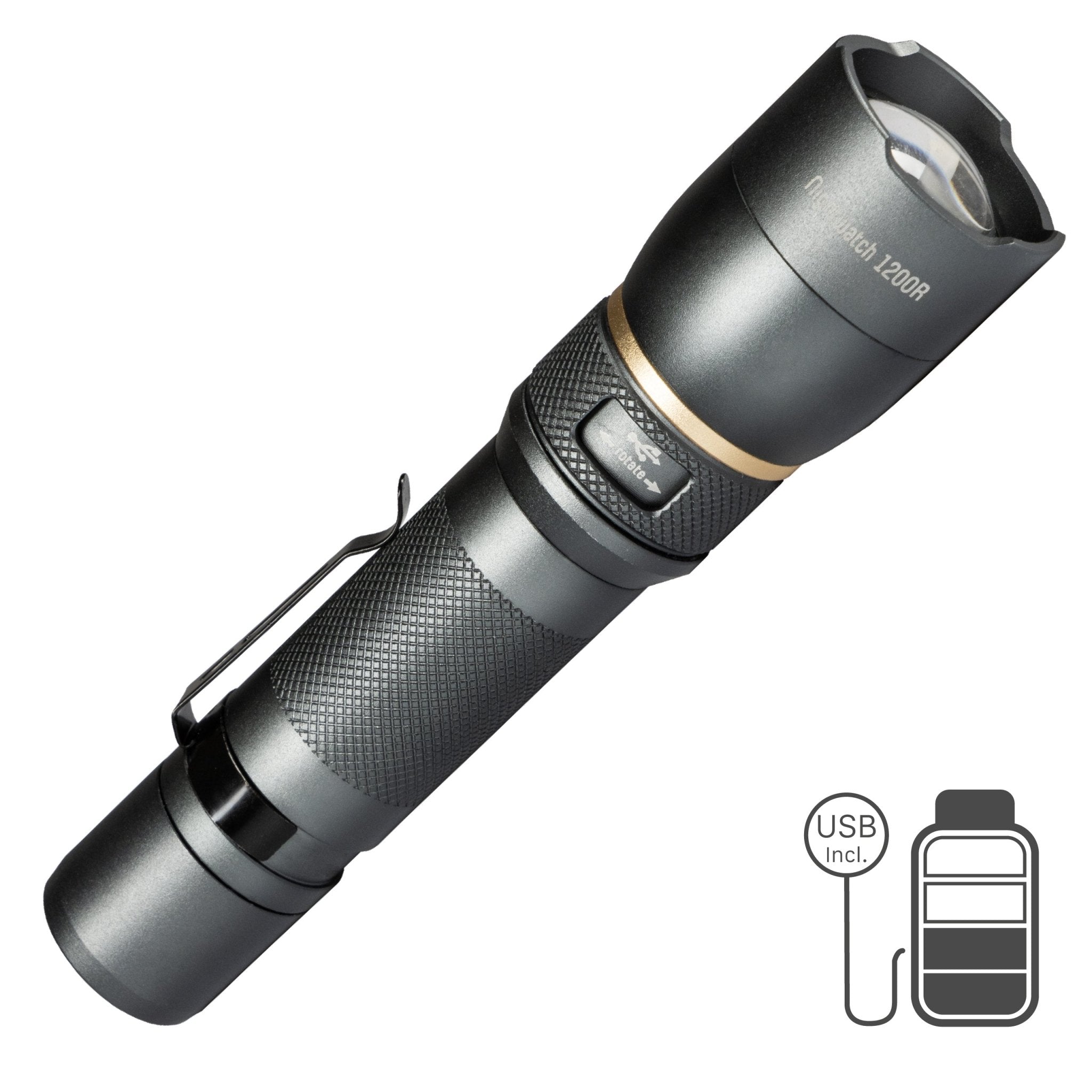 LED's Work Oplaadbare LED Zaklamp - 1200 Lumen - IPX7 Waterdicht - Met 3 lichtstanden LED.nl