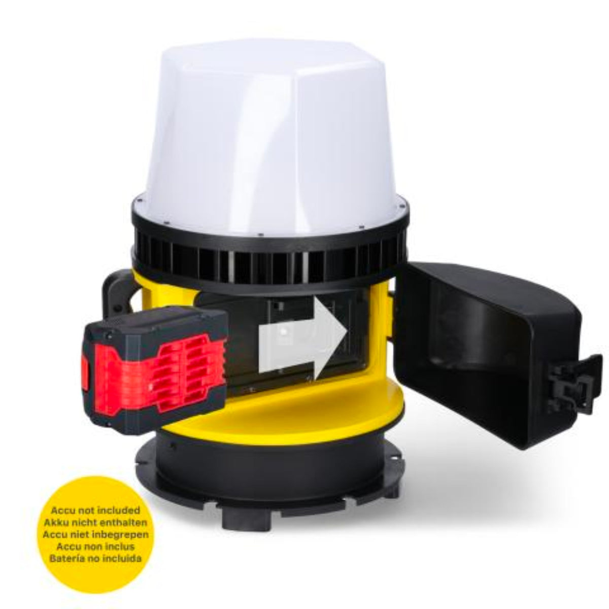 LED-Arbeitsleuchte, 18 V, tragbar, 6000 lm – universell wiederaufladbar mit 18-V-Akku – 60 W - lidstore.shop