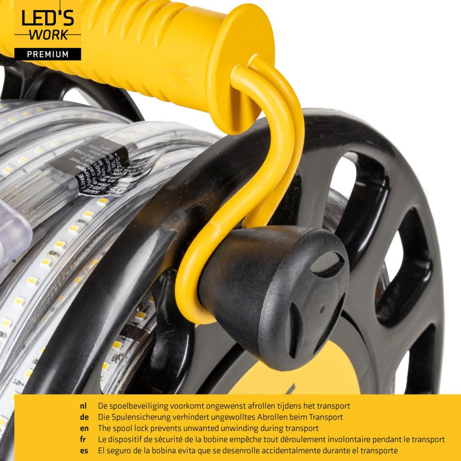 LED's Work Premium Safeline LED-Lichtröhre 25 m 200 W 48 V 20.000 lm 5000 K auf Rolle - lidstore.shop