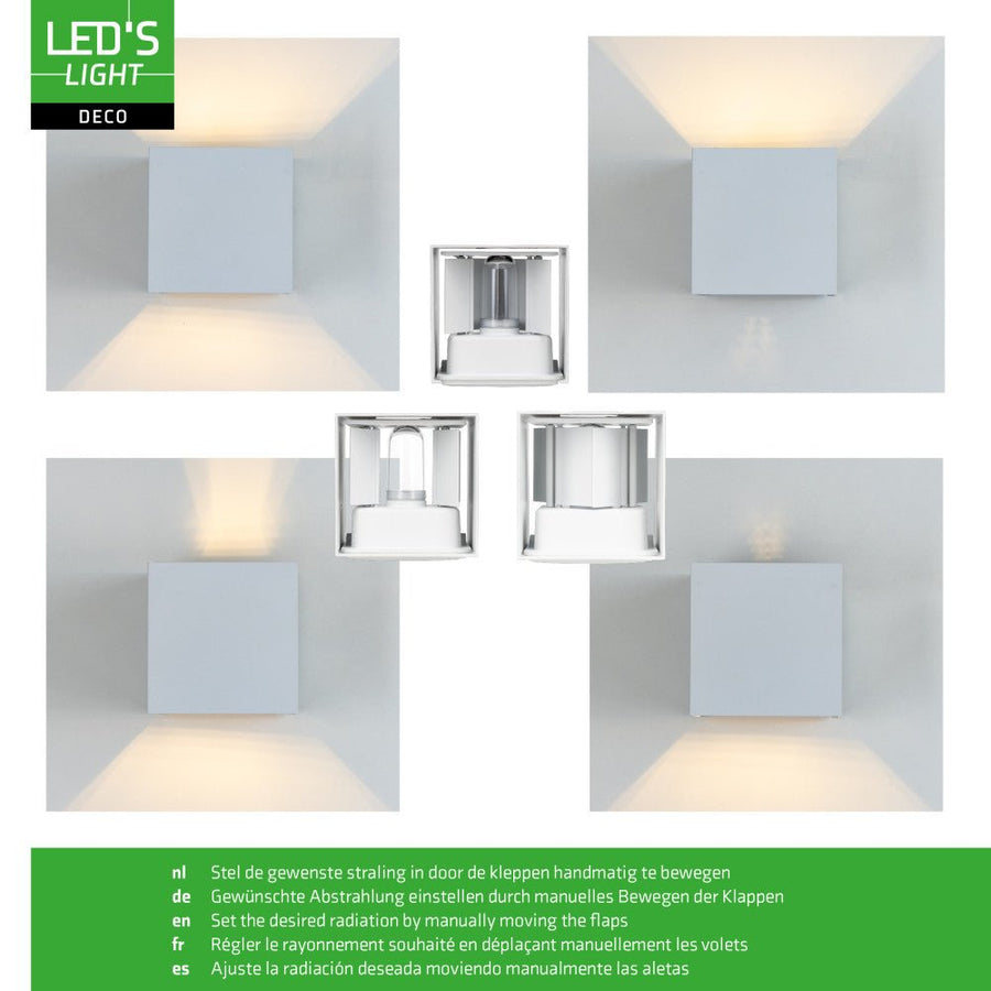 Lumo Cube Weiß – Wandleuchte ohne Leuchtmittel – ohne 1xG9 – IP65 - lidstore.shop