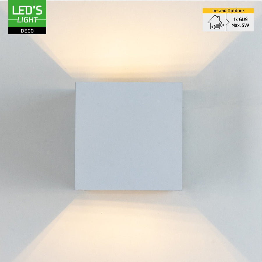 Lumo Cube Weiß – Wandleuchte ohne Leuchtmittel – ohne 1xG9 – IP65 - lidstore.shop