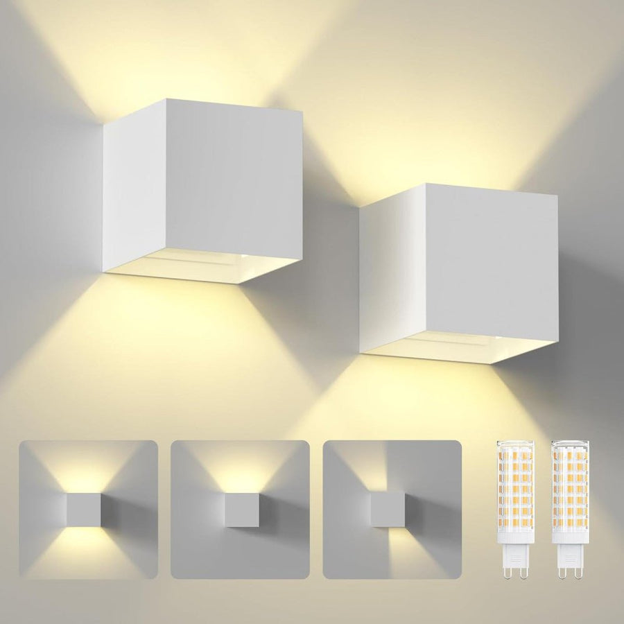 Lumo Cube Weiß – Wandleuchte ohne Leuchtmittel – ohne 1xG9 – IP65 - lidstore.shop