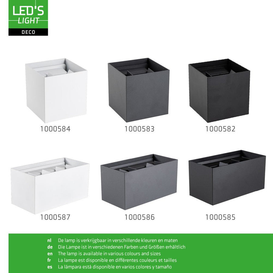 Lumo Cube Black – Wandleuchte ohne Leuchtmittel – ohne 1xG9 – IP65 - lidstore.shop