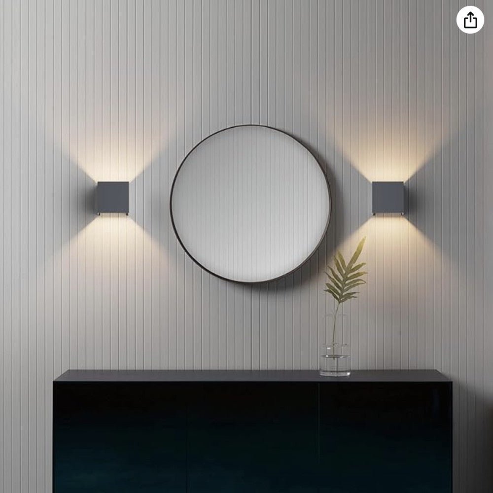 Lumo Cube Zwart - Wandarmatuur zonder lichtbron - Excl 1xG9 - IP65 Wandlampen LED.nl